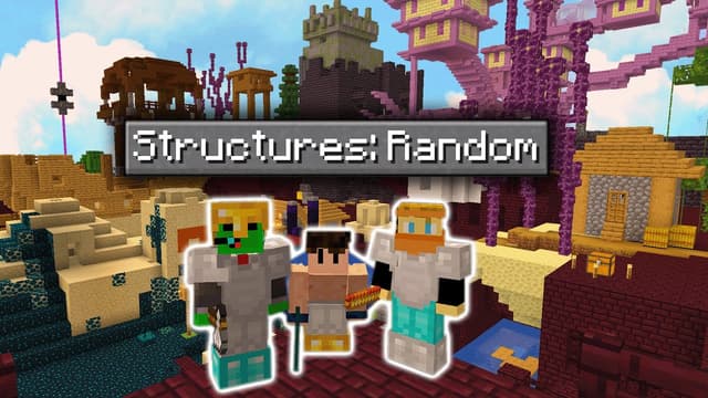 Minecraft But Random Structures Spawn Every Minute